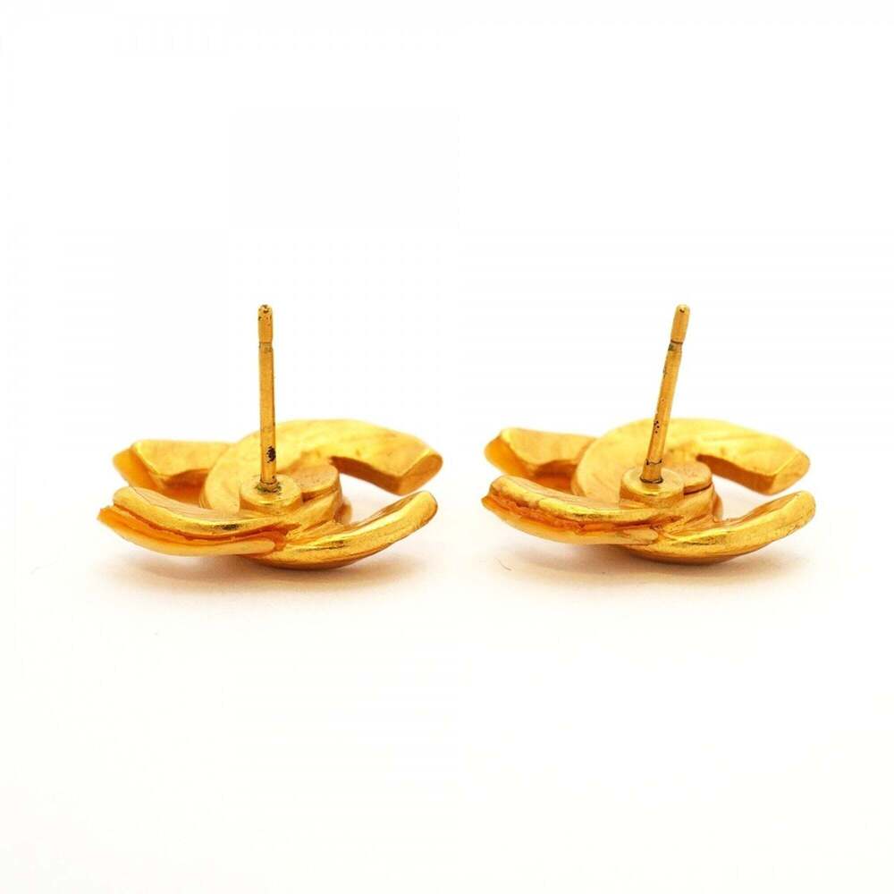 CHANEL White Logo Earrings - Picture 3 of 5